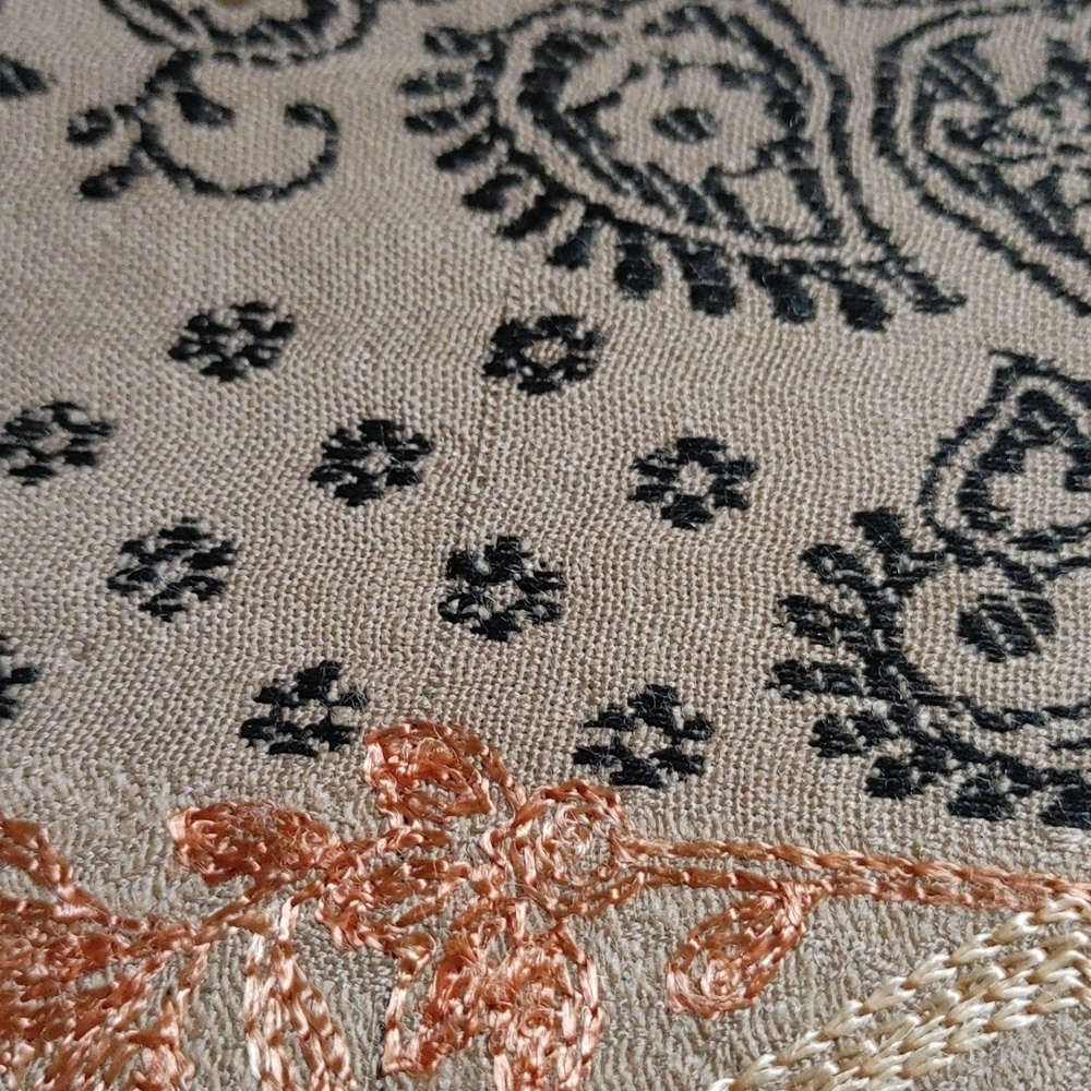 Roop Sari Palace Kashmiri Shawl Tan - Picture 10 of 16